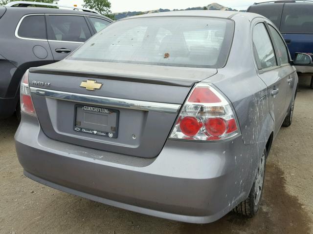 KL1TD5DE1AB117698 - 2010 CHEVROLET AVEO LS GRAY photo 4