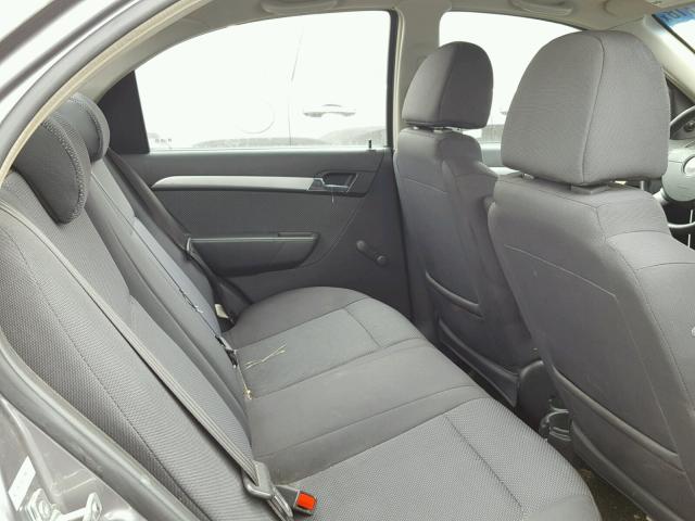 KL1TD5DE1AB117698 - 2010 CHEVROLET AVEO LS GRAY photo 6
