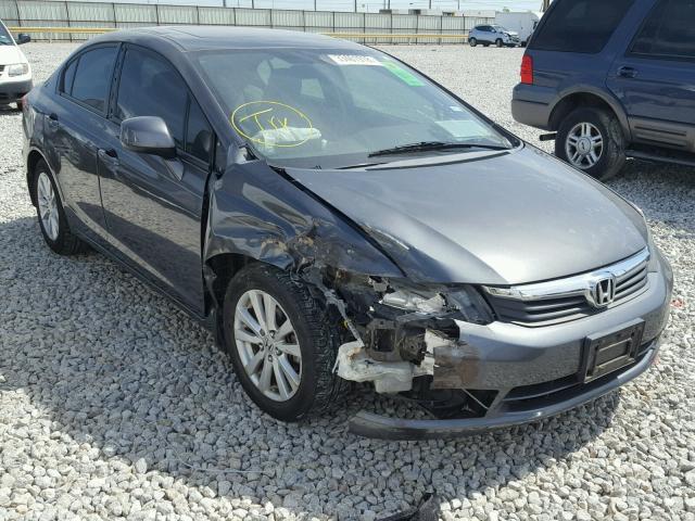 2HGFB2F98CH519496 - 2012 HONDA CIVIC EXL ნაცრისფერი ფოტო 1