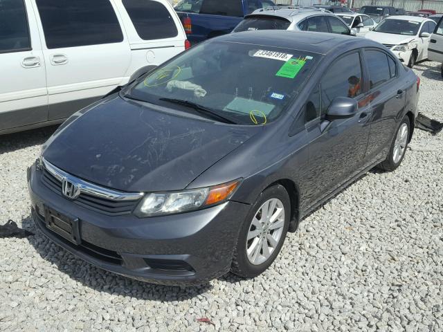 2HGFB2F98CH519496 - 2012 HONDA CIVIC EXL ნაცრისფერი ფოტო 2