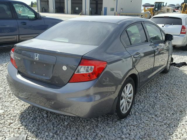2HGFB2F98CH519496 - 2012 HONDA CIVIC EXL ნაცრისფერი ფოტო 4