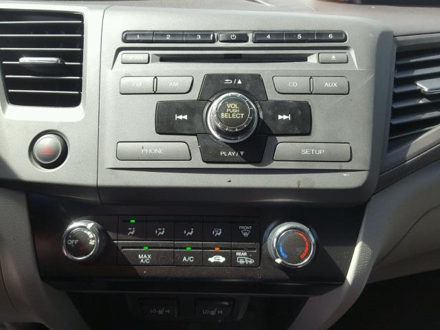 2HGFB2F98CH519496 - 2012 HONDA CIVIC EXL ნაცრისფერი ფოტო 9