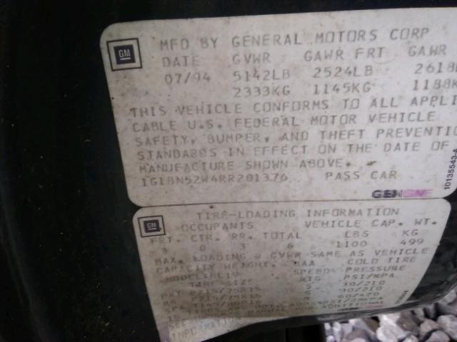 1G1BM52W4RR201876 - 1994 CHEVROLET CAPRICE CL ლურჯი ფოტო 10