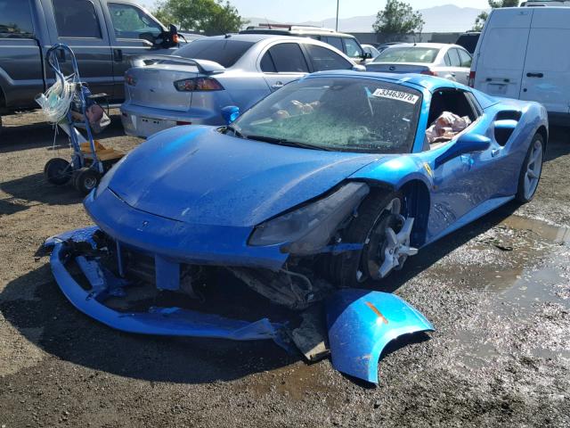 ZFF80AMA2H0221401 - 2017 FERRARI 488 SPIDER BLUE photo 2