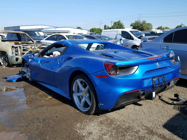 ZFF80AMA2H0221401 - 2017 FERRARI 488 SPIDER BLUE photo 3