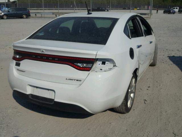 1C3CDFCA1DD106212 - 2013 DODGE DART LIMIT WHITE photo 4