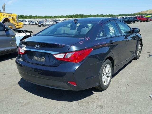 5NPEB4ACXEH888718 - 2014 HYUNDAI SONATA GLS BLUE photo 4