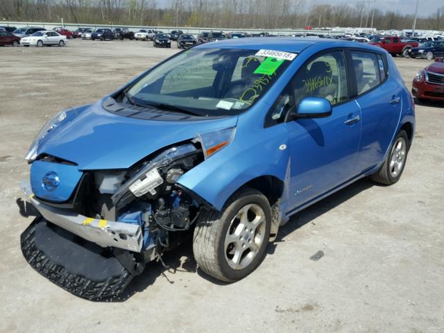 JN1AZ0CP3CT018470 - 2012 NISSAN LEAF SV BLUE photo 2