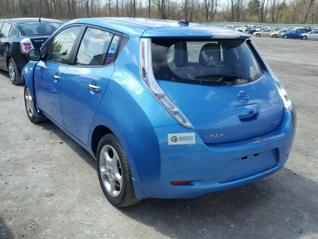 JN1AZ0CP3CT018470 - 2012 NISSAN LEAF SV BLUE photo 3