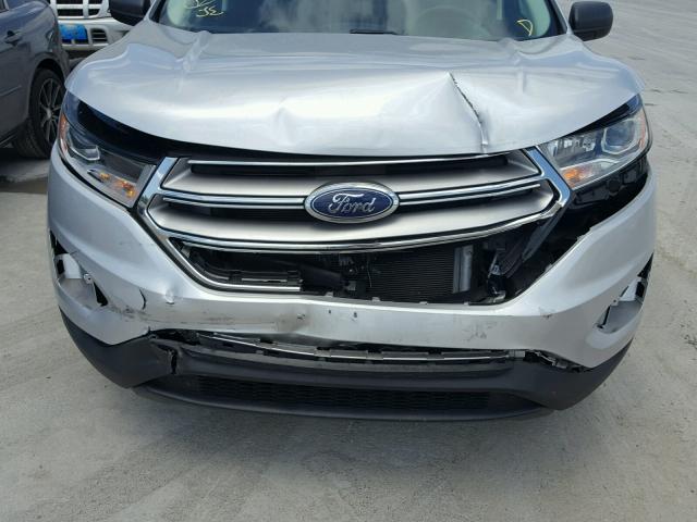 2FMPK3G92GBB16268 - 2016 FORD EDGE SE SILVER photo 9