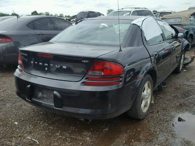 1B3AL46R45N698309 - 2005 DODGE STRATUS SX BLACK photo 4