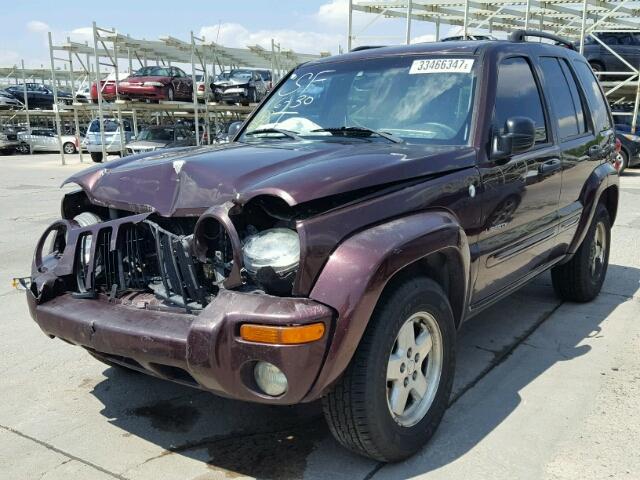 1J4GL58K34W154367 - 2004 JEEP LIBERTY BURGUNDY photo 2