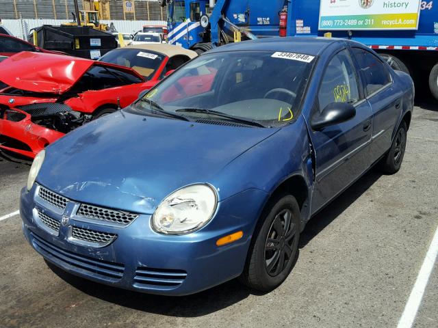 1B3ES26C64D547383 - 2004 DODGE NEON BASE BLUE photo 2