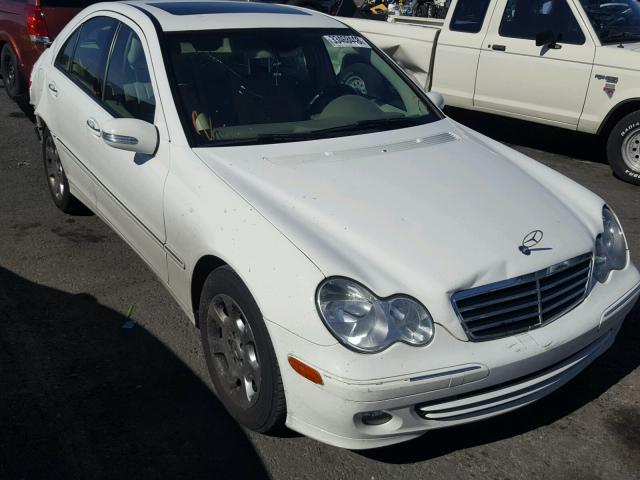 WDBRF54H16A846075 - 2006 MERCEDES-BENZ C GENERATI WHITE photo 1