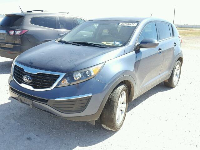 KNDPB3A20C7330016 - 2012 KIA SPORTAGE BLUE photo 2