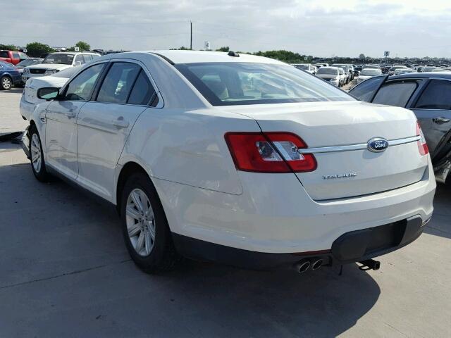 1FAHP2DW4AG139085 - 2010 FORD TAURUS WHITE photo 3