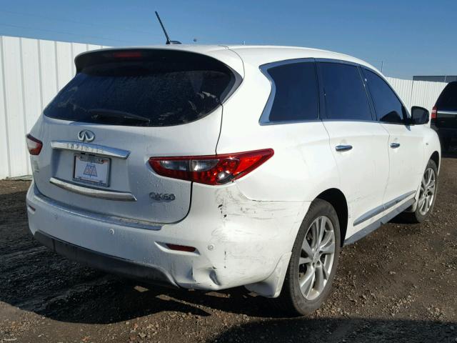 5N1AL0MM3EC501569 - 2014 INFINITI QX60 WHITE photo 4