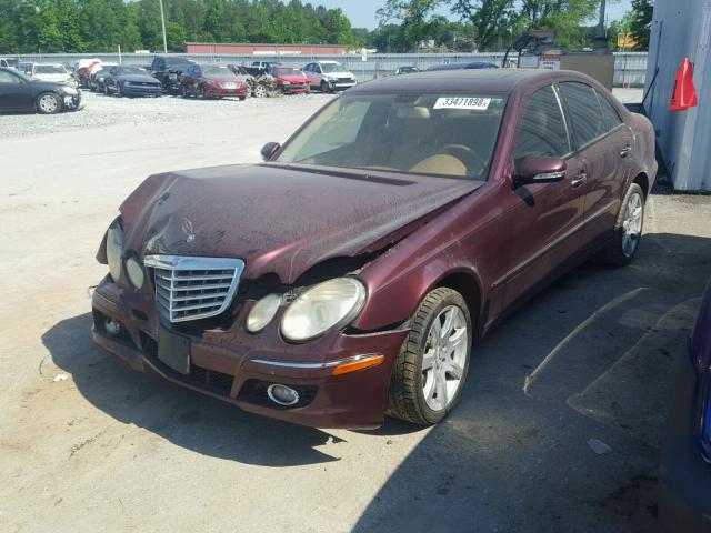 WDBUF87X77B119016 - 2007 MERCEDES-BENZ E 350 4MAT MAROON photo 2