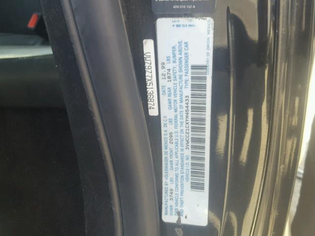 3VWCC21CXYM454433 - 2000 VOLKSWAGEN NEW BEETLE 黑色 照片 10