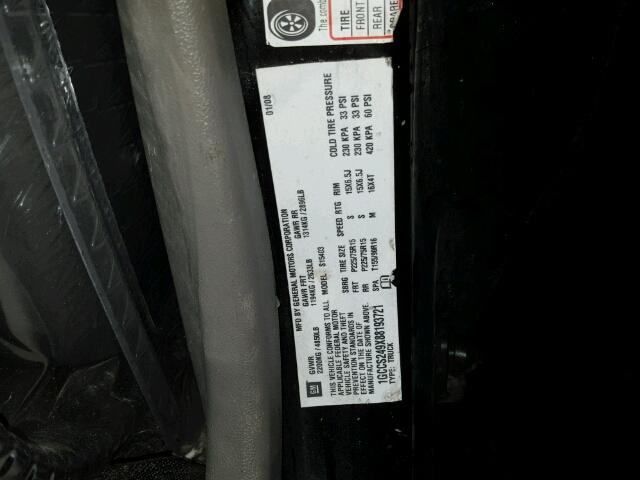 1GCCS249X88193721 - 2008 CHEVROLET COLORADO L BLACK photo 10