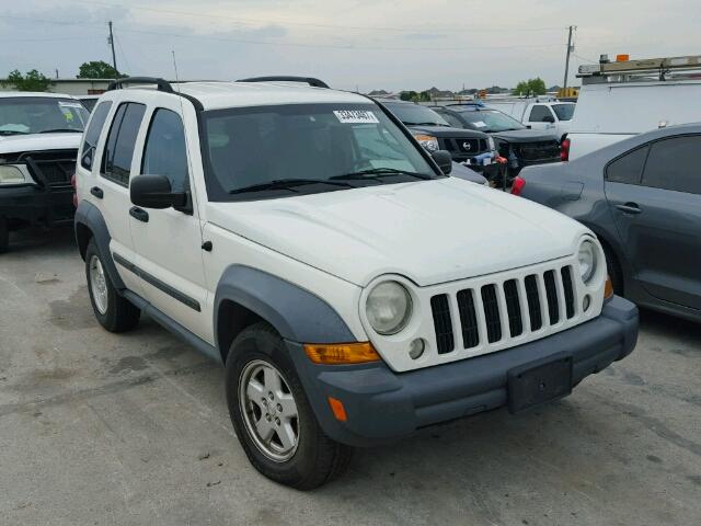 1J4GK48K96W159489 - 2006 JEEP LIBERTY SP WHITE photo 1