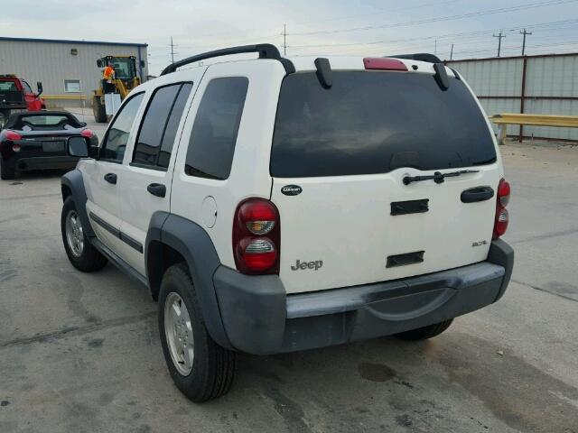1J4GK48K96W159489 - 2006 JEEP LIBERTY SP WHITE photo 3
