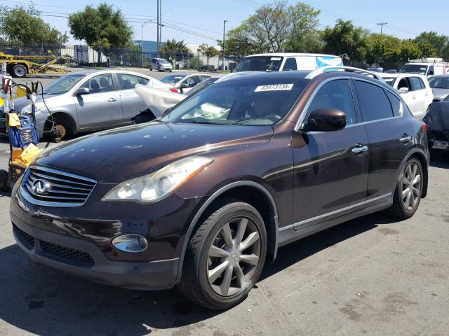 JN1AJ0HP9AM702866 - 2010 INFINITI EX35 BASE PURPLE photo 2