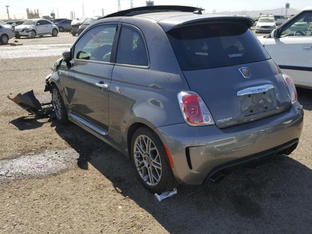 3C3CFFFH5DT607827 - 2013 FIAT 500 ABARTH GRAY photo 3