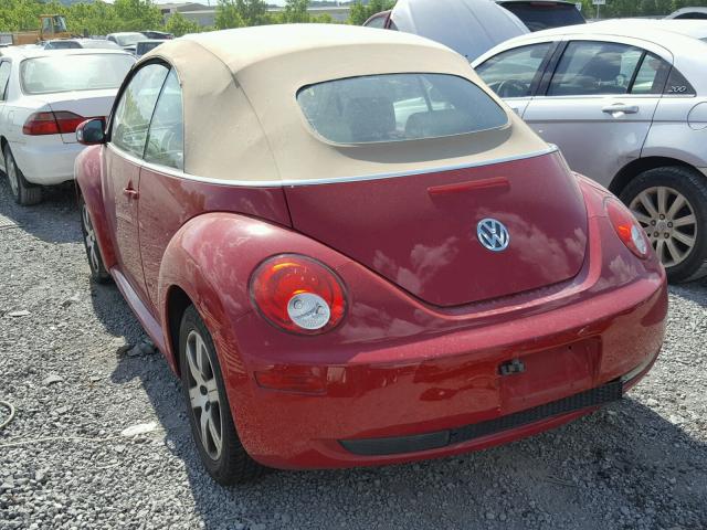 3VWRF31Y56M311678 - 2006 VOLKSWAGEN NEW BEETLE 红色 照片 3