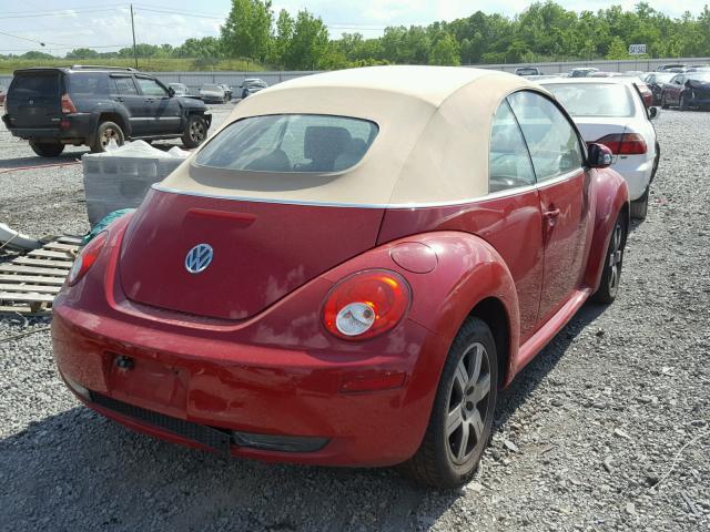 3VWRF31Y56M311678 - 2006 VOLKSWAGEN NEW BEETLE 红色 照片 4