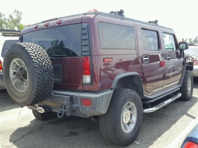 5GRGN23U26H116058 - 2006 HUMMER H2 Bordo fotoğraf 4