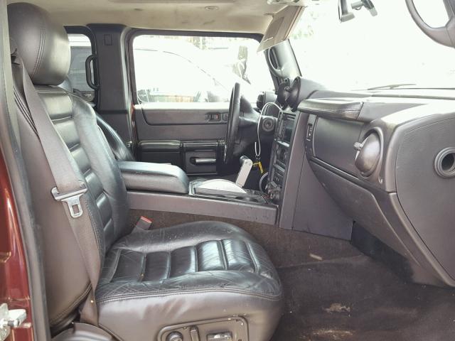 5GRGN23U26H116058 - 2006 HUMMER H2 Bordo fotoğraf 5