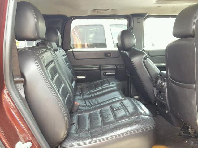 5GRGN23U26H116058 - 2006 HUMMER H2 Bordo fotoğraf 6