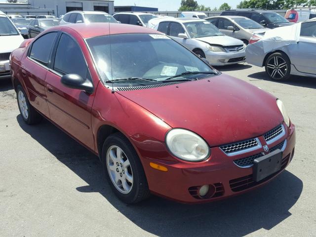 1B3ES56C75D193196 - 2005 DODGE NEON SXT RED photo 1