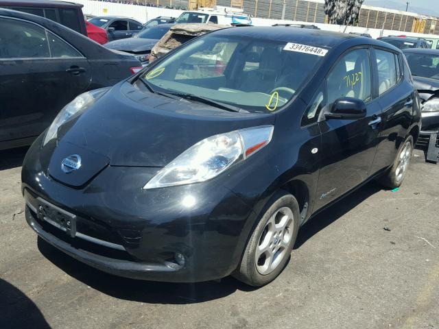 JN1AZ0CP6BT007946 - 2011 NISSAN LEAF SV BLACK photo 2