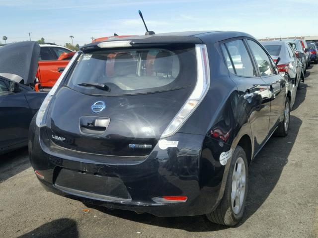 JN1AZ0CP6BT007946 - 2011 NISSAN LEAF SV BLACK photo 4