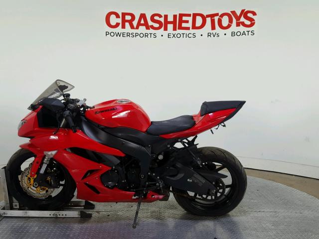 JKAZX4R16AA019485 - 2010 KAWASAKI ZX600 R RED photo 5