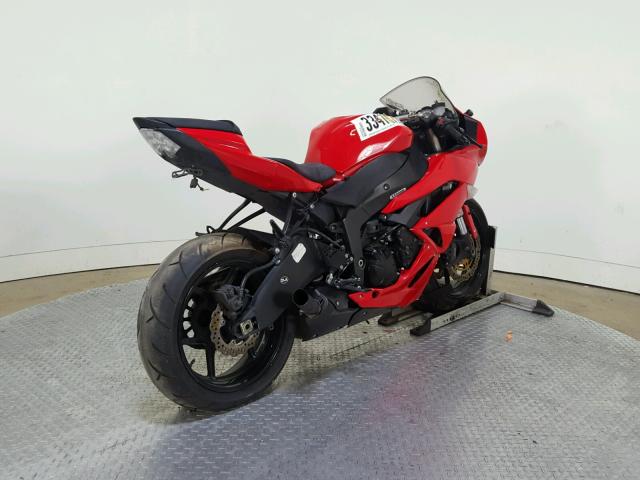 JKAZX4R16AA019485 - 2010 KAWASAKI ZX600 R RED photo 8