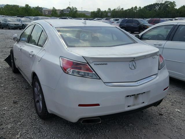 19UUA8F51DA013437 - 2013 ACURA TL TECH WHITE photo 3