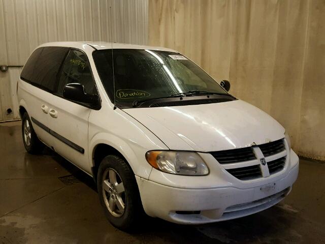 1D4GP45R27B181595 - 2007 DODGE CARAVAN SX WHITE photo 1