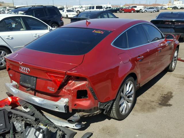 WAU2GBFC6DN021152 - 2013 AUDI A7 PRESTIG RED photo 4