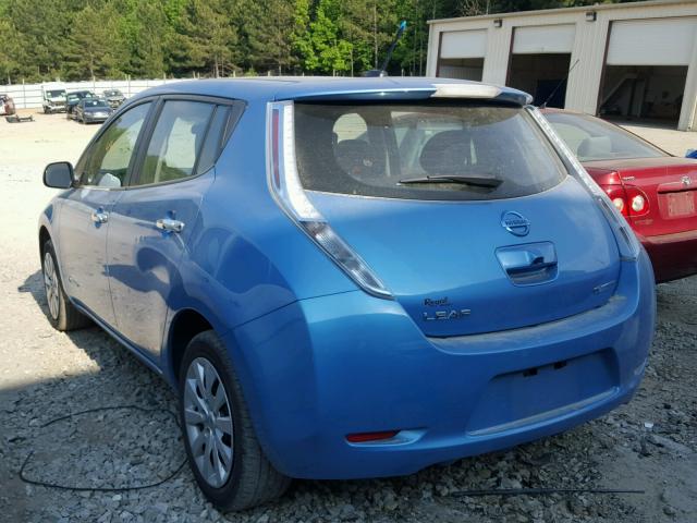 1N4AZ0CP7DC417922 - 2013 NISSAN LEAF S BLUE photo 3