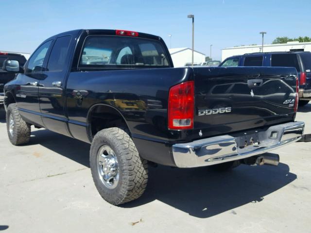 3D7KU28C74G270292 - 2004 DODGE RAM 2500 S BLACK photo 3