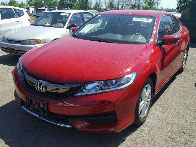 1HGCT1B34HA006229 - 2017 HONDA ACCORD LX- RED photo 2