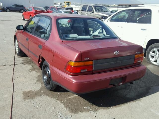 1NXAE09B2SZ347198 - 1995 TOYOTA COROLLA LE RED photo 3