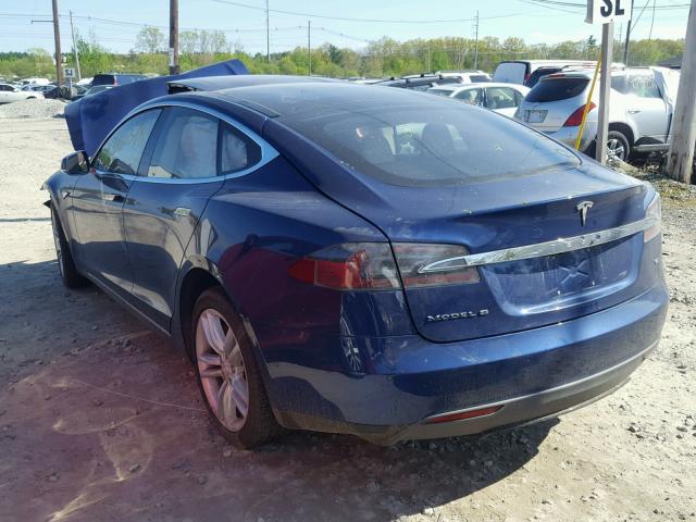 5YJSA1S29FF096831 - 2015 TESLA MODEL S 70 BLUE photo 3