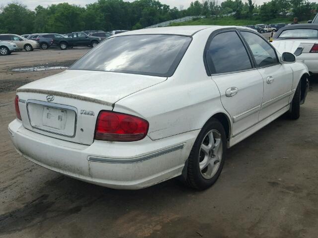 KMHWF35H15A163004 - 2005 HYUNDAI SONATA GLS WHITE photo 4