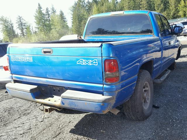 1B7HF13ZXXJ610784 - 1999 DODGE RAM 1500 BLUE photo 4