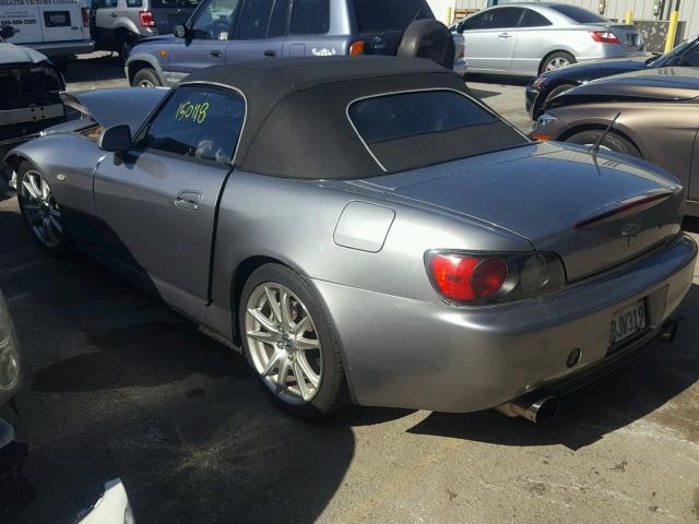 JHMAP11453T002769 - 2003 HONDA S2000 GRAY photo 3