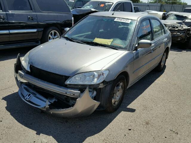 JHMES96624S019464 - 2004 HONDA CIVIC HYBR SILVER photo 2